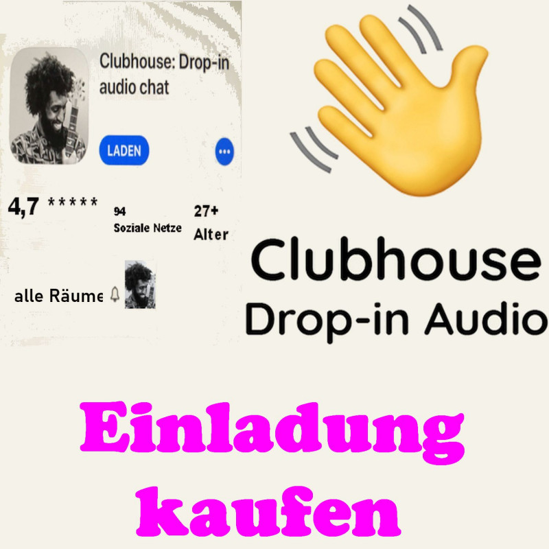 Clubhouse Einladung für 10 € kaufen