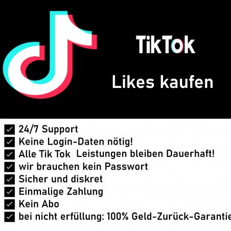 TikTok Likes     100 bis 50.000 Möglich
