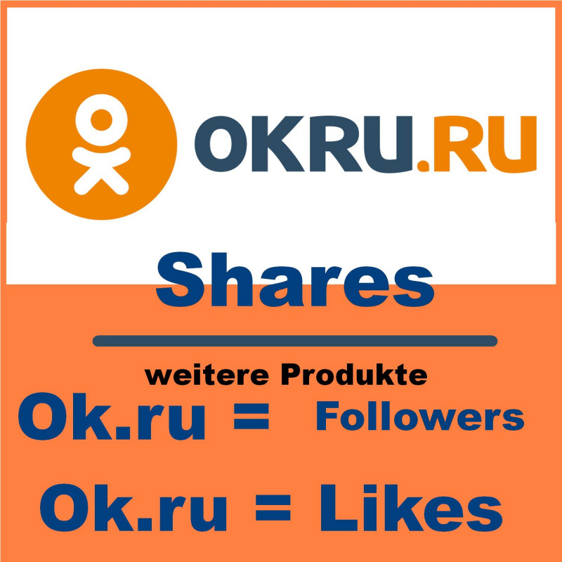 OK.ru Shares mit Refill Garantie hier ab 5.-pay mit Paypal or Crypto
