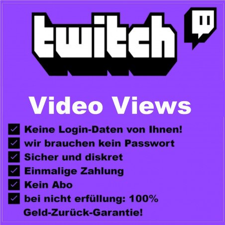 Twitch Video Views ab 5.- Euro nur hier! kaufen
