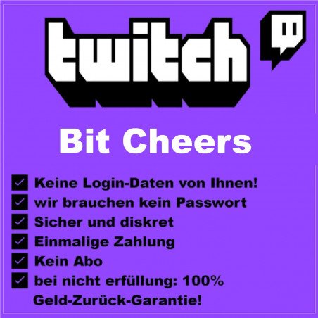 Twitch Bit Cheers  ab 10.- Euro nur hier! kaufen
