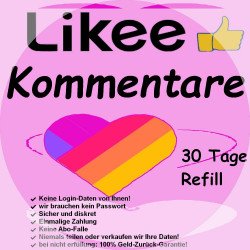 Likee Custom Comment super günstig-hier-ab 2.-Euro kaufen pay with PayPal-Crypto-30 Tage Refill!