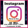 Instagram Live Video Views + Likes + Kommentare 30 Min.
