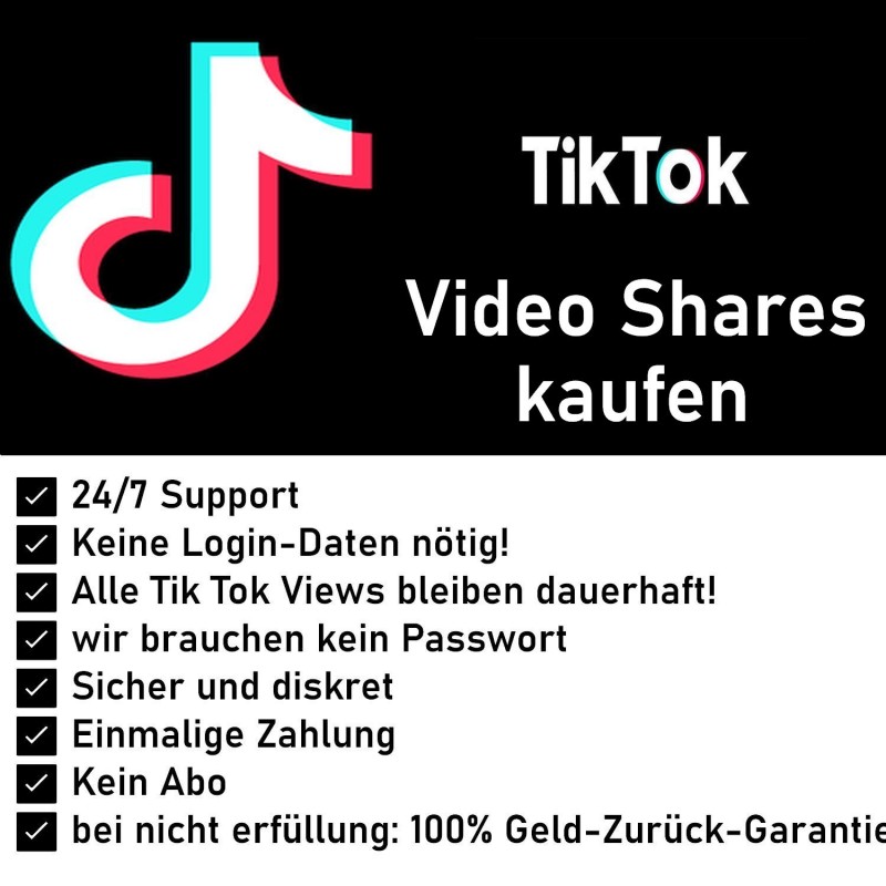 ab 2,00 Euro. Bis zu 100.000 Tik Tok Video shares ab 2,00 Euro. Bis zu 100.000 Tik Tok Video shares